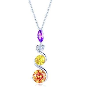 NEW! S925 RAINBOW 🌈 CZ PENDANT W/S925 18” STAMPED ITALIAN CHAIN!